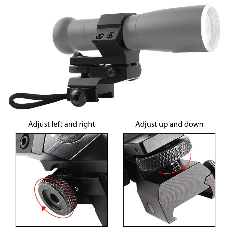 Rifleworks 1 Inch Ring Scope / Light Mount Adjustable Elevation Windage 3 Rifleworks 1 Inch Ring Scope / Light Mount Adjustable Elevation Windage - Image 3