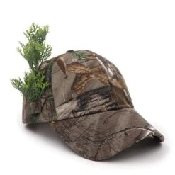 Sprig Woodland Camouflaged Baseball Cap